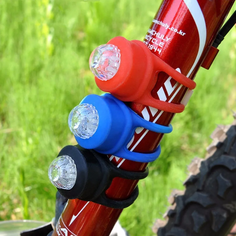 2pcs Led Bike Lights Silicone Bicycle Light Rear Back LED Flash Lamp