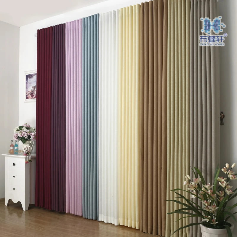 Semi Translucidus Linnen Thuis Gordijn Gordijnen Vlakte Gordijnen Tulle Dunne Blind Stof Kantoor Raam Panelen|fabric curlers|curtain interlining folder - AliExpress