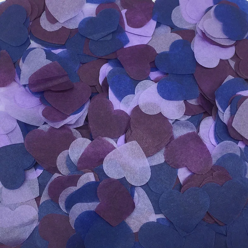 10 г/упак. 2,5 см разноцветная в форме сердца персиковая конфетти тканевая бумага для свадебного украшения стола День Рождения Декоративные 62468 - Цвет: A2