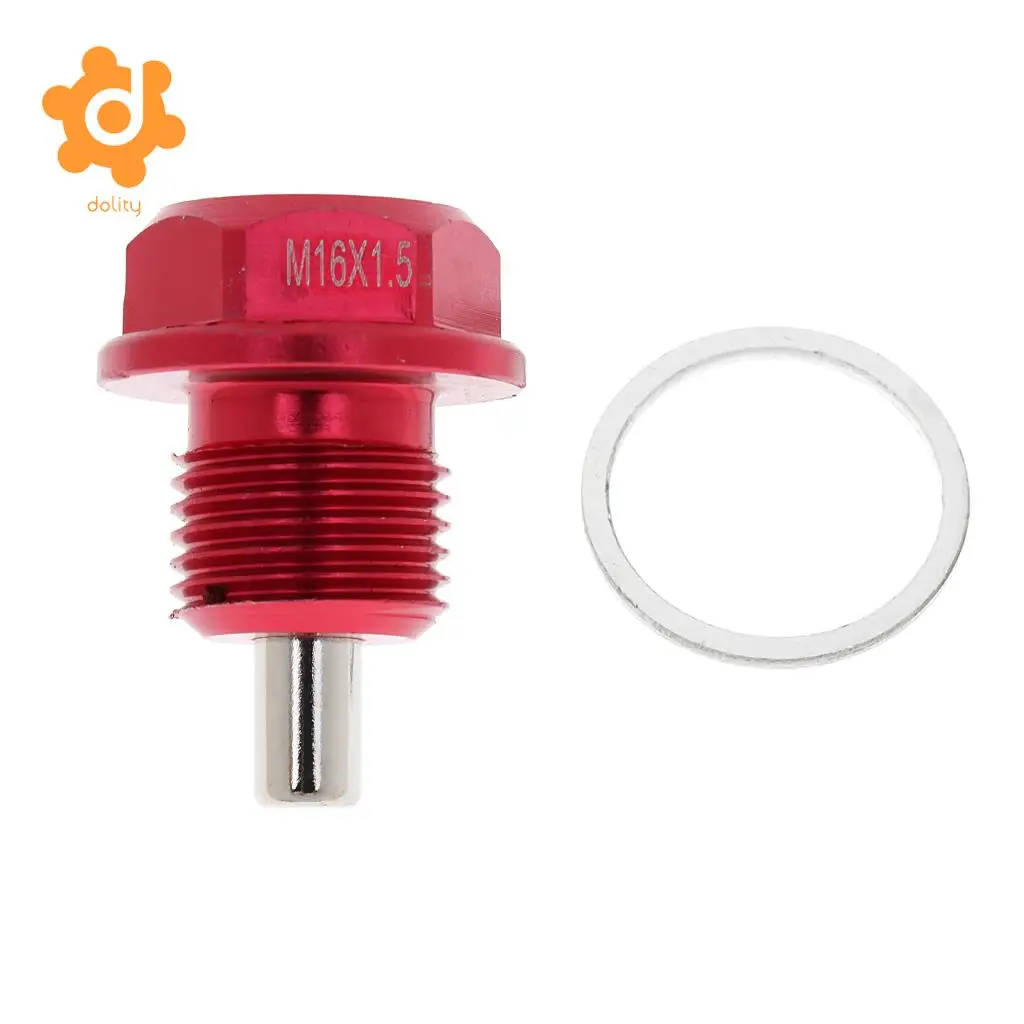 dolity M16x1.5 Auto Magnetic Oil Drain Plug Bolt Screw Sump Nut Crush Washer
