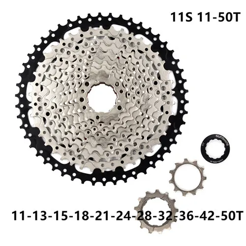 SUNSHINE 11S 46T 50T велосипедный маховик звездочки широкого соотношения MTB горный велосипед детали - Цвет: 11-50T