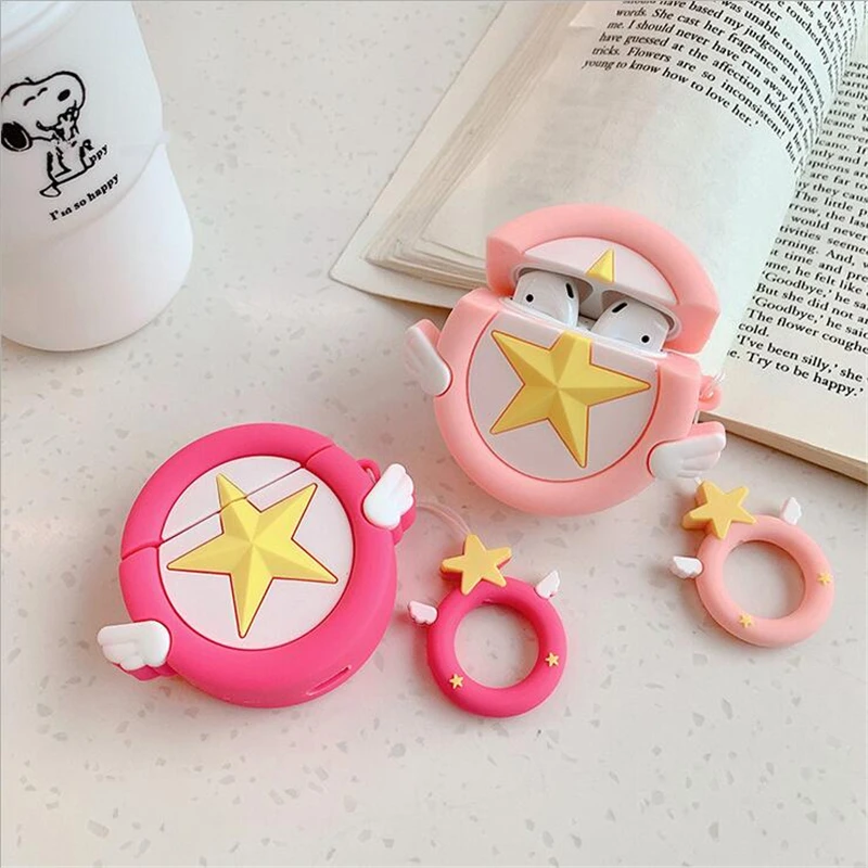 

Day style cartoon star silicone case for airpods Apple wireless bluetooth headset all inclusive anti-fall female soft shell