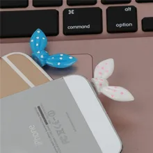 Наушники с заячьими ушками, 3,5 мм, пылезащитная заглушки с милым разноцветным бантом для apple iPhone 5 6 6 S, аксессуары для телефонов