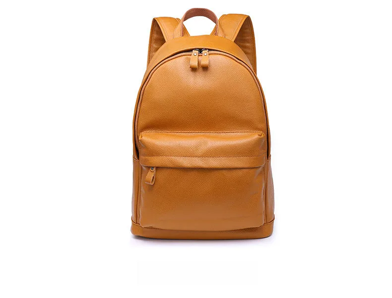 Бренд GO-LUCK, высококачественный повседневный мужской рюкзак из натуральной кожи, мужская дорожная сумка унисекс, повседневная школьная сумка, черный и коричневый цвета