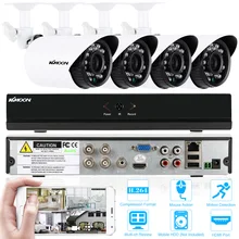 KKmoon 4CH DVR 960 H D1 700TVL Водонепроницаемая камера видеонаблюдения Системы 4 шт. 700TVL ИК Камера наружная Домашняя безопасность набор камер наблюдения