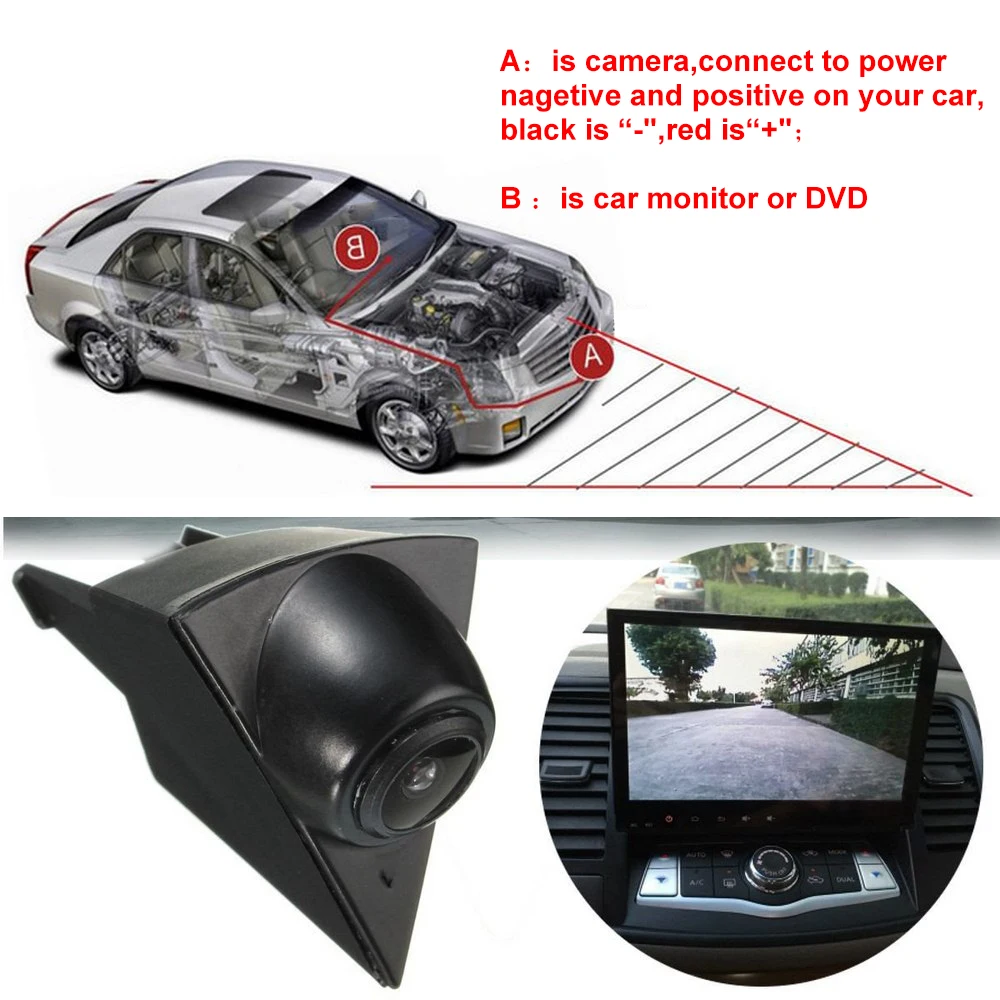 

Waterproof CCD Car Front View Camera For Volkswagen Golf 5 Polo Passat B5 B6 Emblem Logo Auto Driving Dash Camera