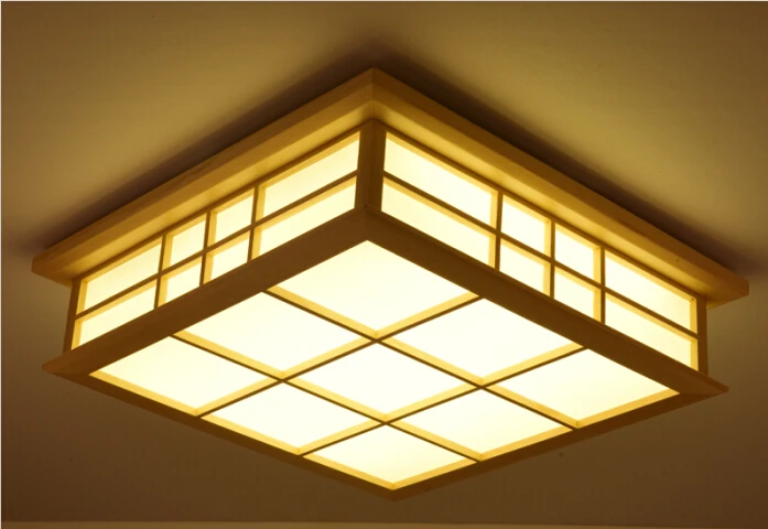 

Remote Control Living Room Bedroom Modern Led Ceiling Lights Japanese Dimming Led Ceiling Lamp Wooden Indoor Lighting Dimmable