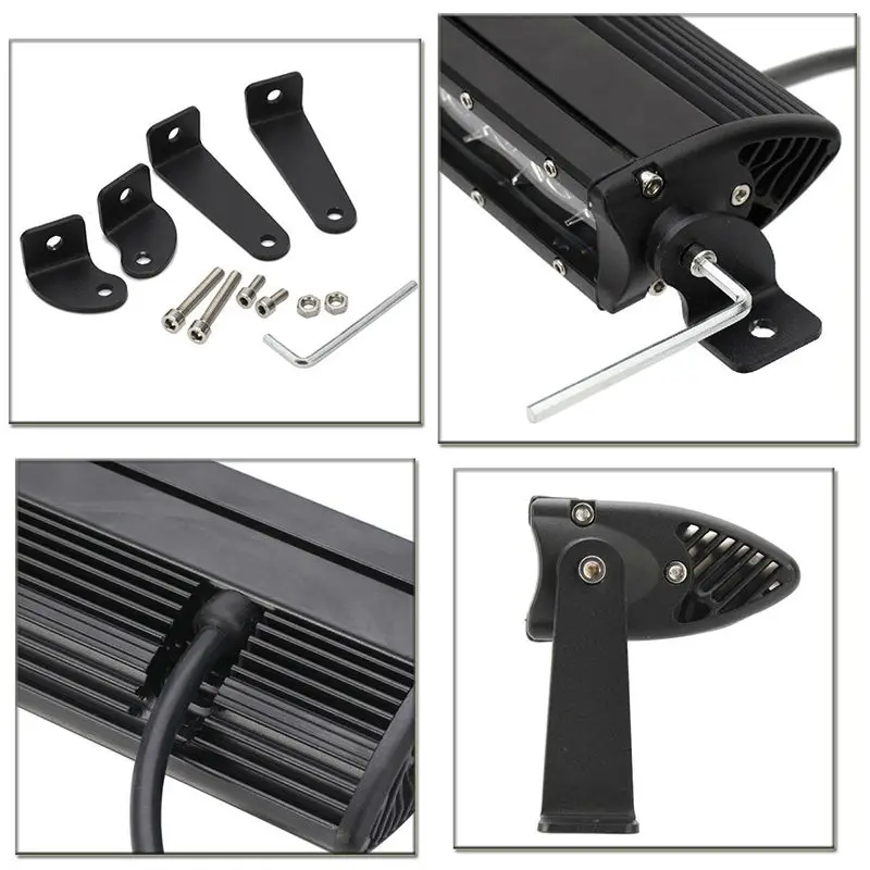 Led Light Bar Off Road Led ComboSpot Bumper Light Bar Single Row Driving Work Light Lamp Offroad Lights for SUV Truck ATV Pickup Campers RV (3)