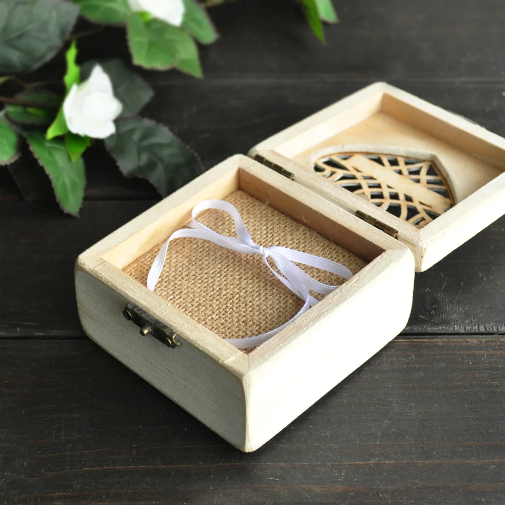 Personalized Wedding Ring Box Ring Holder Bearer Box Engagement Wedding Ring Pillow B