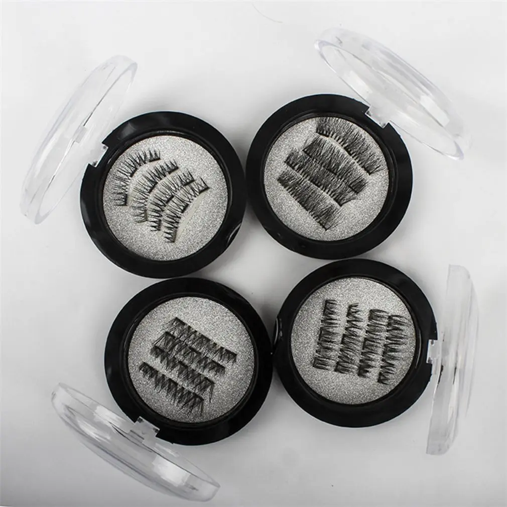 

Double Magnetic False Eyelashes 3D Naturally Realistic Magnet Eyelashes Natural Look Ultra Thin Fake Eye Lashes