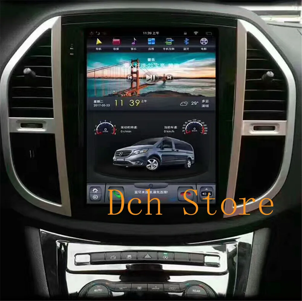 

12.1'' Vertical Screen Tesla Style Android 8.1 Car DVD GPS Navi Player radio stereo for Mercedes Benz Vito Metris 2016 2017 PX6