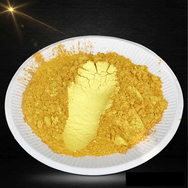 

50gram Gold Pigment Pearl powder dye ceramic powder paint coating Automotive Coatings art crafts coloring for leather,