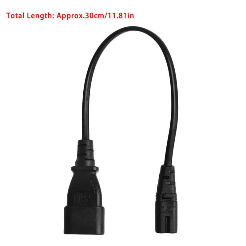 3 контактный кабель переходник IEC C14 Male C7 Female для PDU Кабель адаптер длина от 30 см до