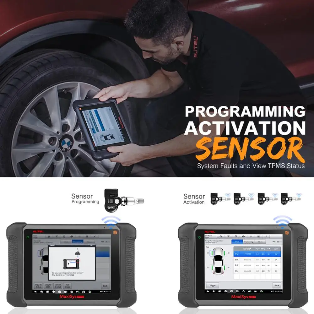 Autel MaxiSys MS906TS TPMS Программирование автомобиля диагностический инструмент AUTEL OBD2