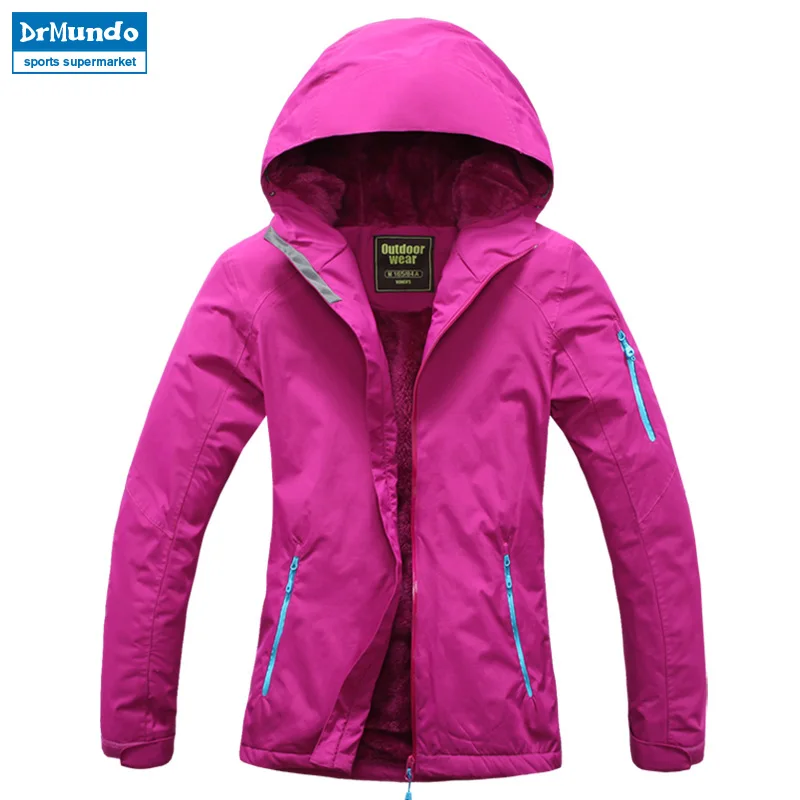 

Women's Winter Inner Fleece Waterproof Jacket Outdoor Sport Warm Brand Coat Hiking Camping Trekking Skiing Female Jackets