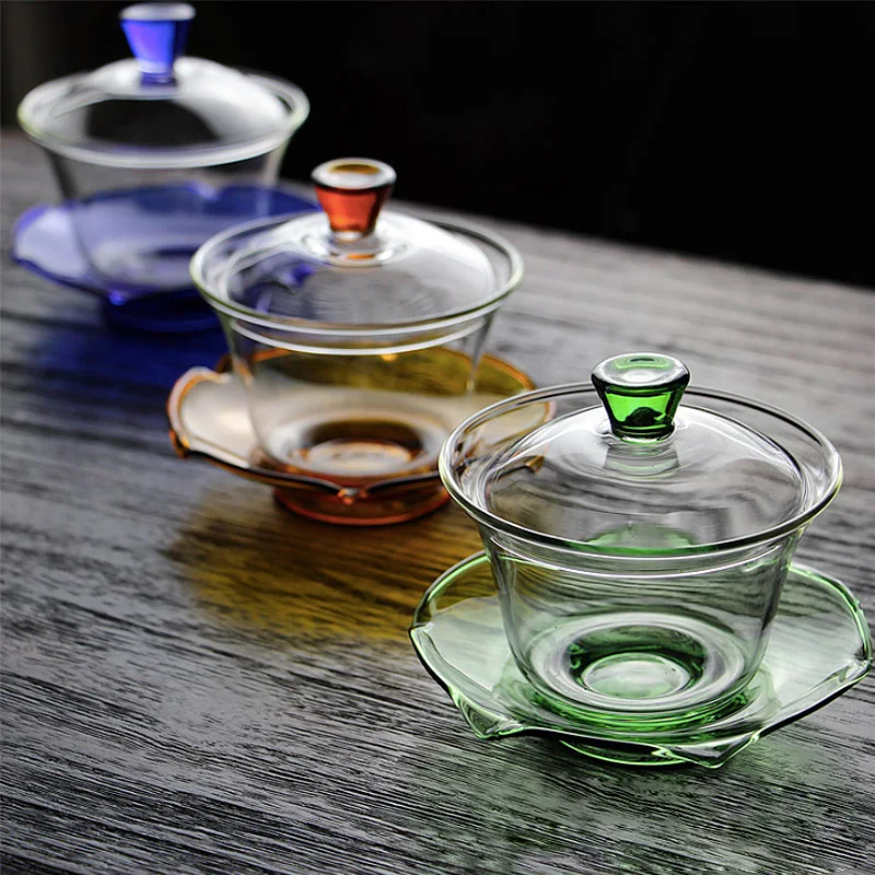 200ml High Quality Glass Gaiwan Cup With Heat Resistant Glass Green Tea