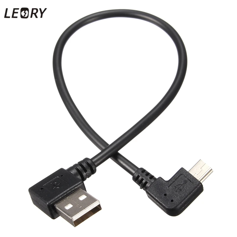 25 см 90 градусов угловой мини USB кабель к 2 0 для синхронизации данных и зарядного