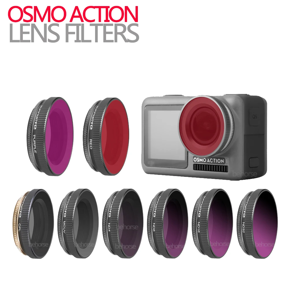 

New Camera Lens Filter Sets For DJI OSMO ACTION Lens Filter CPL UV STAR ND4/8/16/32 ND8/16/32/64-PL Action Camera Accessories