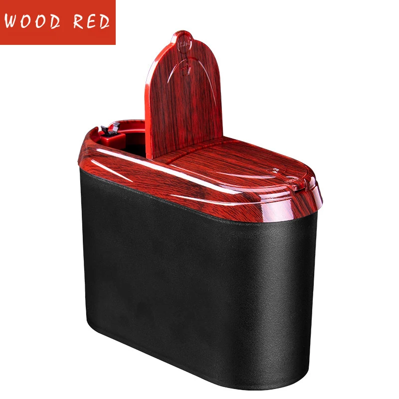 Us 11 05 7 Off E Four Trash Can Abs Pressing Lock Hang Seat Back Doors Side Fastener Clip Hanger Open Top Mouth Cars Mini Size Rubbish Storage In