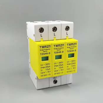 

AC SPD 3P 10KA~20KA D ~385V House Surge Protector protection Protective Low-voltage Arrester Device