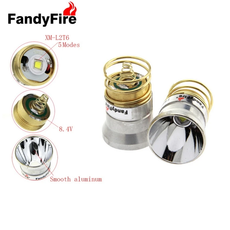 

26.5mm 5 Modes Plug-in Style 501B / 502B C2.504B Module W / OP Reflector for Flashlight Silver & Golden