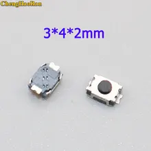 ChengHaoRan 50pcs 3*4*2.0 2P button two foot feet 2 pin SMD patch tact switch vertical push-button switch micro 3 * 4 * 2 mm цена ChengHaoRan 50pcs 3*4*2.0 2P button two foot feet 2 pin SMD patch tact switch vertical push-button switch micro 3 * 4 * 2 mm цены онлайн