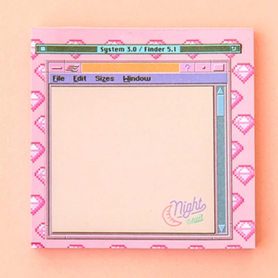 Cute Computer Game Memo Pad Self-adhesive Planner Stickers Kawaii Paper Sticky Notes Notepad School Office Stationery Supplies - Цвет: Finder