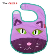 Милые детские нагрудники с мультяшным животным рисунком, Детский водонепроницаемый нагрудник, мягкая ткань, прозрачная Одежда для мальчиков и девочек, одежда для кормления, CL5103