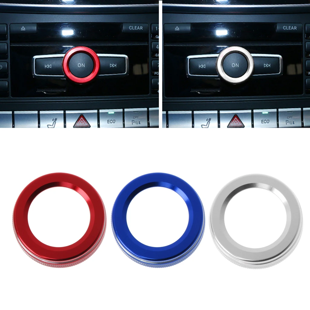 Car Volume Knob Decorative Ring Cover For Mercedes Benz A B E Class GLA CIA GLE ML GL X164 X166 W251 W168 W176 W245 W246 AMG