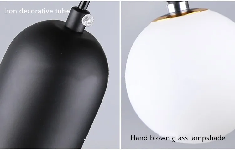 Современная креативная лаконичная художественная стеклянная подвеска светильник для кабинета, спальни, декоративная лампа для бара, столовой, светодиодный светильник s