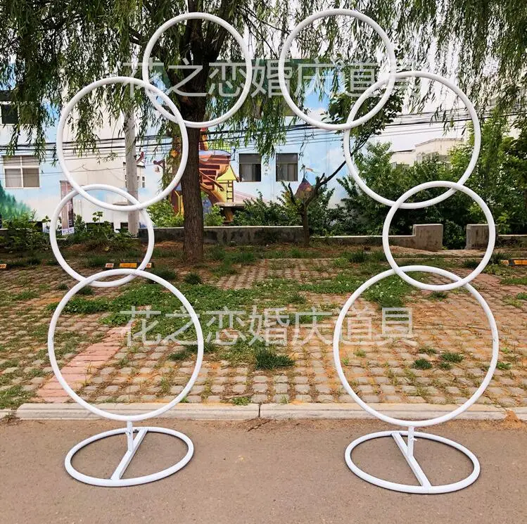 Новый свадебный реквизит хуамен железное кольцо цветок рамка фон круглая дорога
