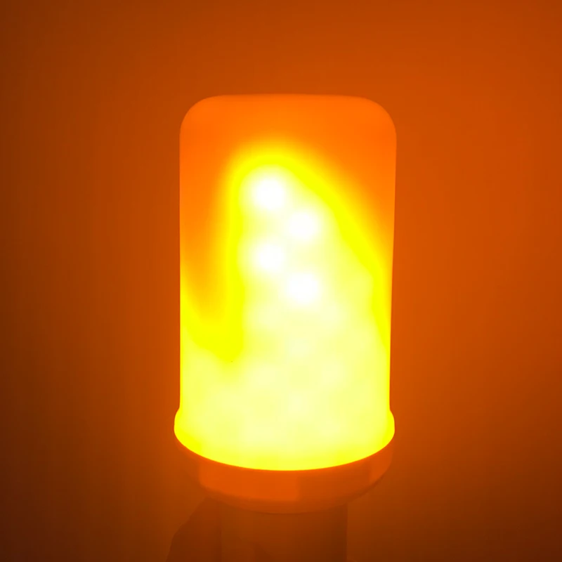 E27/E26 SMD 2835 Светодиодный светильник с эффектом пламени, лампа с мерцающим огнем, креативное украшение, имитирующее пламя, 1800-2200K AC 85-265V