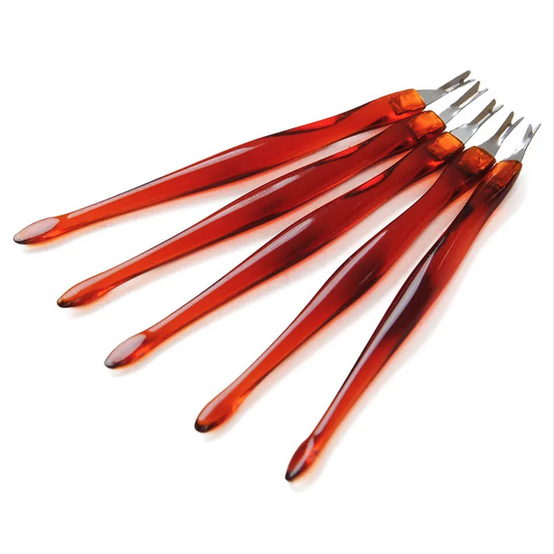 

5 pcs/lot Cuticle Pusher Dead Skin Fork for Trim Dead Skin Fork Nipper Pusher Trimmer Cuticle Remover Manicure Nail Art Tool
