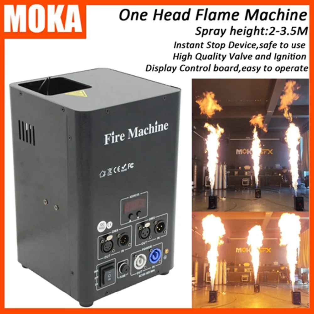 

High quality ignition fire machine stage flame machine dmx Control Spray stage effect flame projector with safe channel