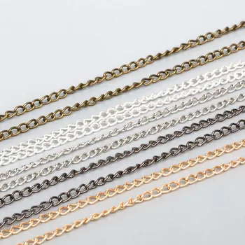 

Metal Long Chain Handmade Earrings Bracelet Necklace Accessories Material Extension Chain Necklace Extension Chain