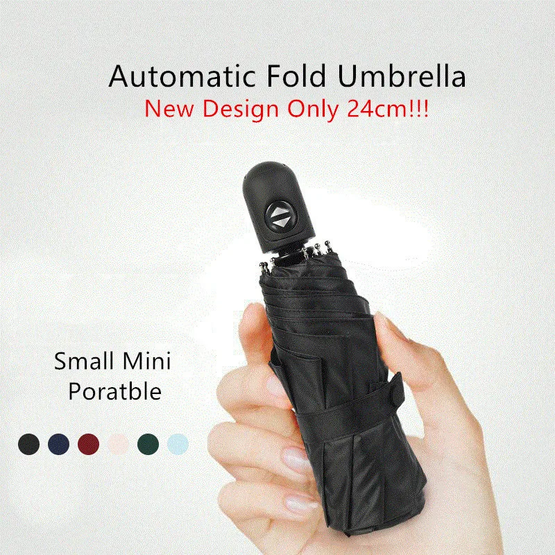 

DMBRELLA Mini Pocket Automatic 5 Folding Umbrella Windproof Rain Women 8Ribs Small Mini Compact For Men Business Paraguas