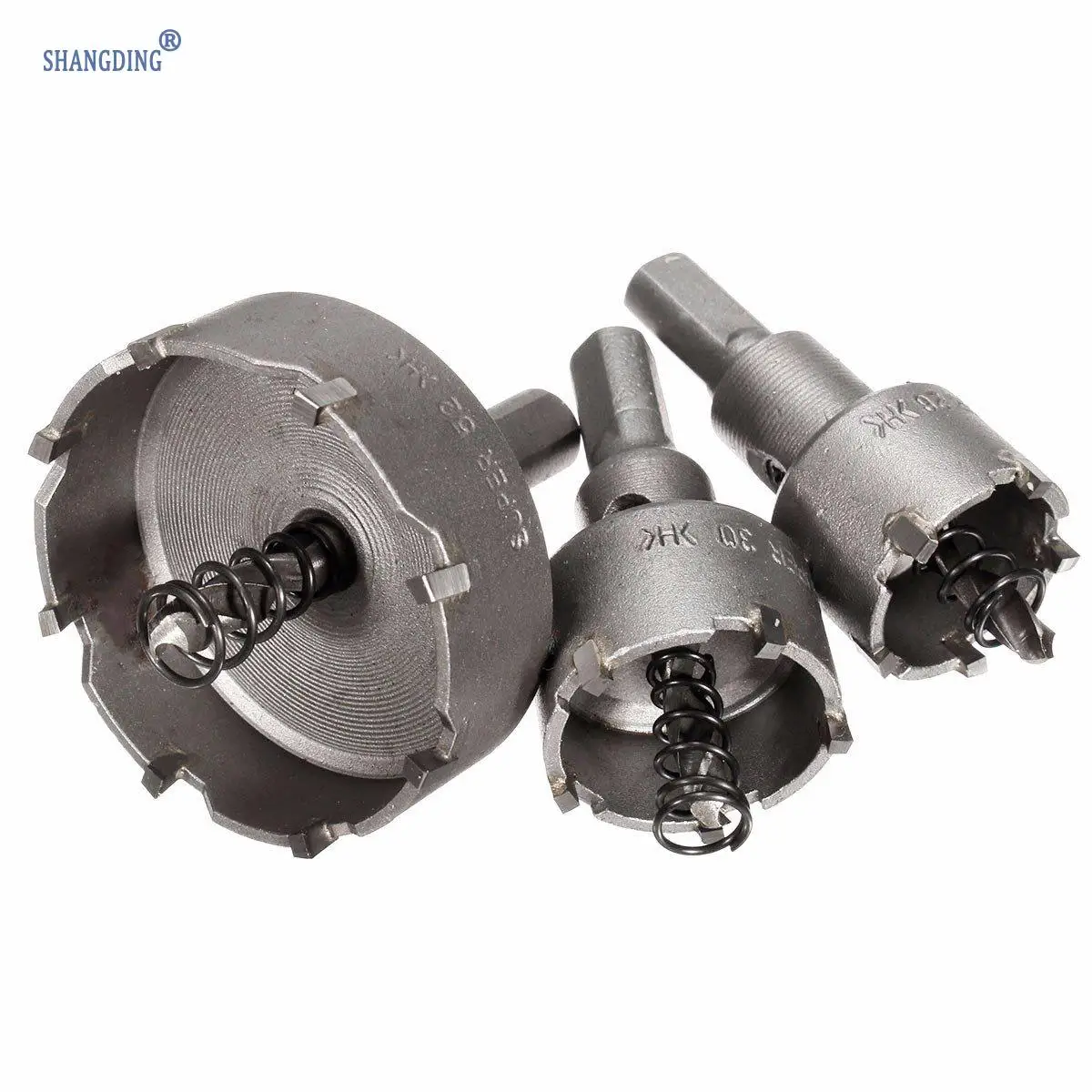 

High Quality 3pcs/set 26+30+52mm Carbide Tip Stainless Steel TCT Drill Bit Alloy Hole Saw Cutter Tool New Arrival