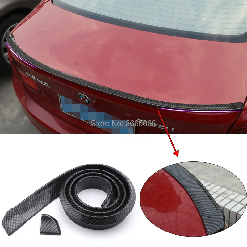 Newest Carbon Fiber Soft Rubber Car Rear Spoiler 35mmx1.5m Exterior
