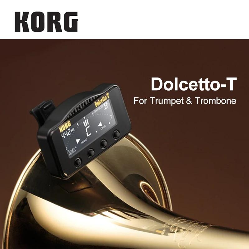 KORG Dolcetto/Dolcetto-T клип-на тюнер/Метроном Для оркестровых инструментов труба и тромбон тюнер латунь и ветер тюнер