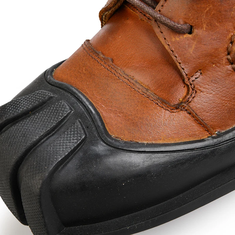 Men's Genuine Leather Skull Tactical Military Boots Plus Size Bikers Motorcycle Boots 15#26E50