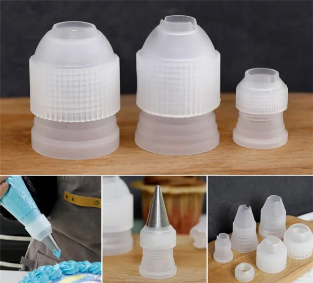 

The most practical baking tools 2pc/set Small Coupler Adaptor Icing Piping Nozzle Tip Bag Cake Mold Pastry Decor
