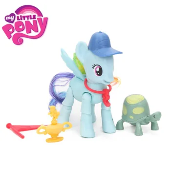 

9cm Explore Moveable My Little Pony Toys Fluttershy Picnic Poseable Applejack Pony PVC Action Figure Collection Model