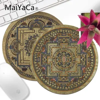 

MaiYaCa Indian mandala with the Om symbol in the centre Laptop Computer gamer Mousepad Decorate Your Desk Rubber mouse pad anime