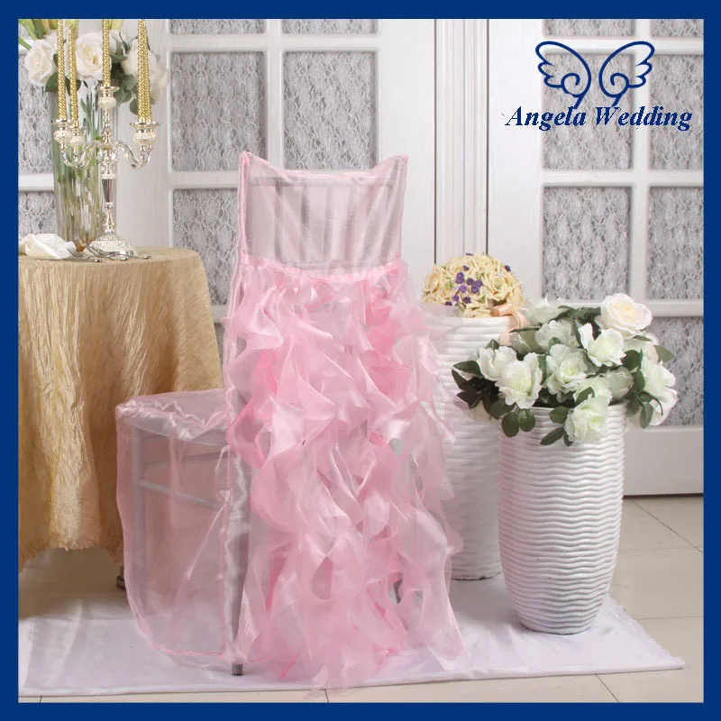 CH005B wholesale fancy wedding ruffled curly willow light pink and hot