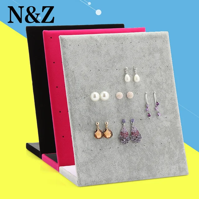 Jewelry Frame Red Black Velvet Earrings Holder Earring Display Stand Jewelry Frame Red Black Velvet Earrings Holder Earring Display Stand Shelf Show Case Organizer