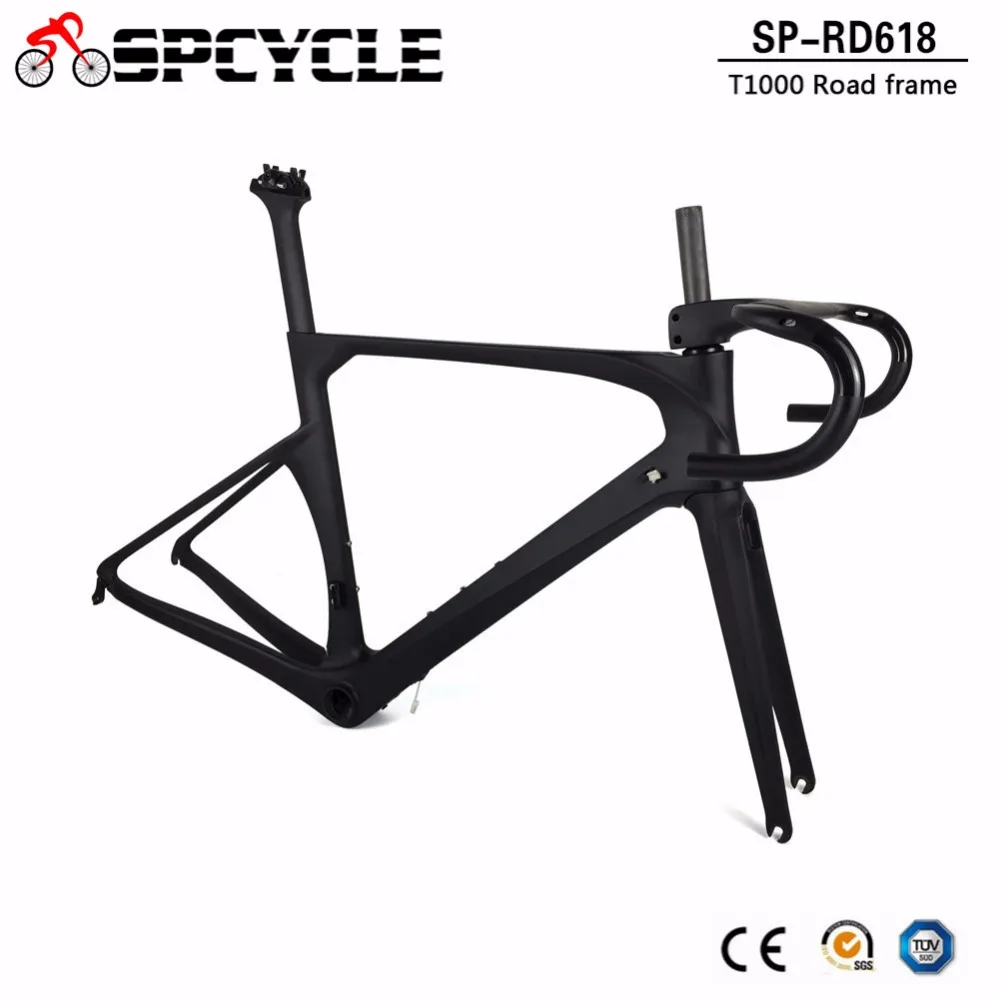 Spcycle новые карбоновые рамы для шоссейного велосипеда Встроенный руль прямые