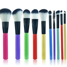 Professional 10pcs/set Makeup brushes Beauty Cosmetics Foundation Eye Shadow Lip Eyeliner Blush Make up Brush tools