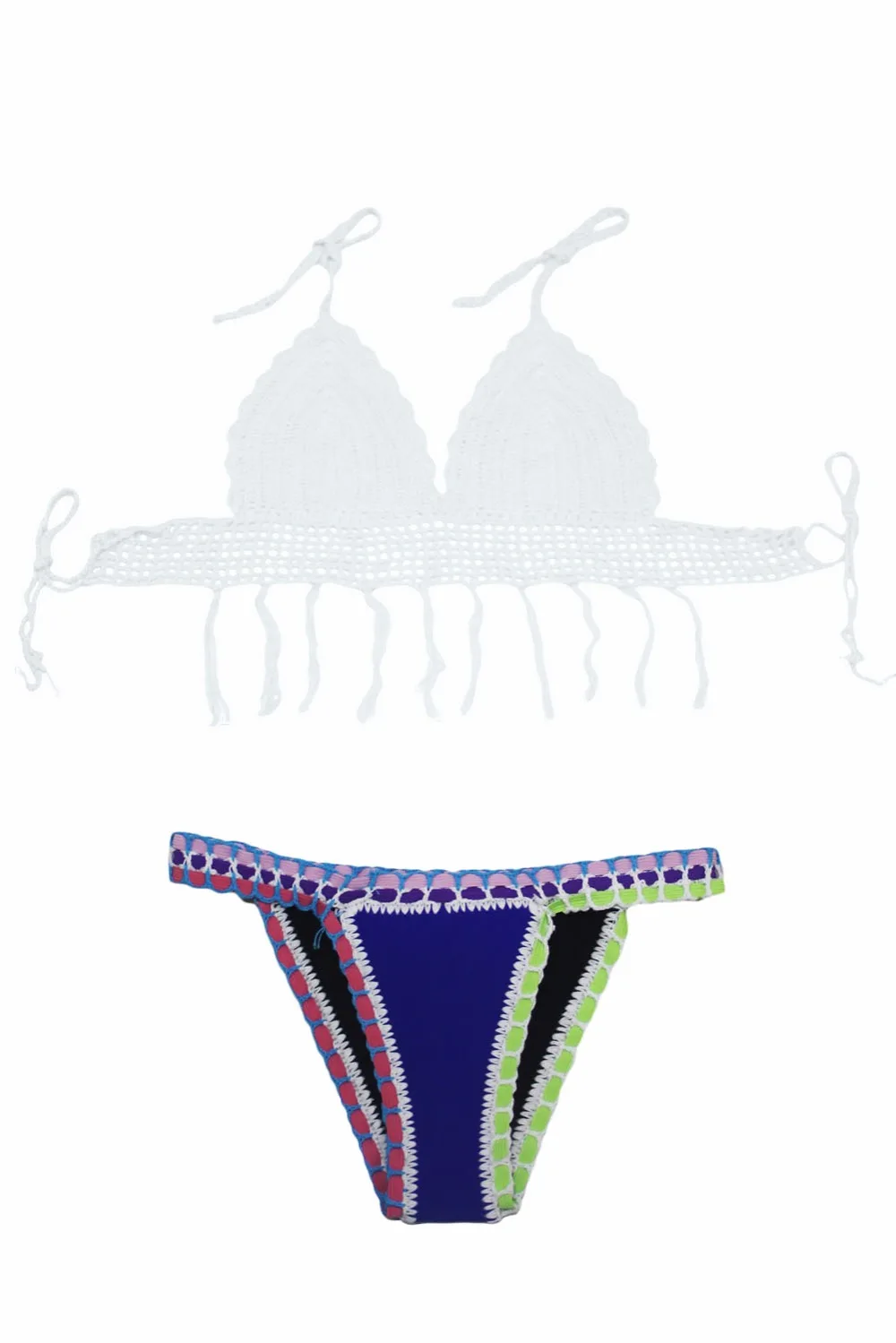 White-Crochet-Bikini-Top-Navy-Neoprene-Bottom-LC41947-1-1