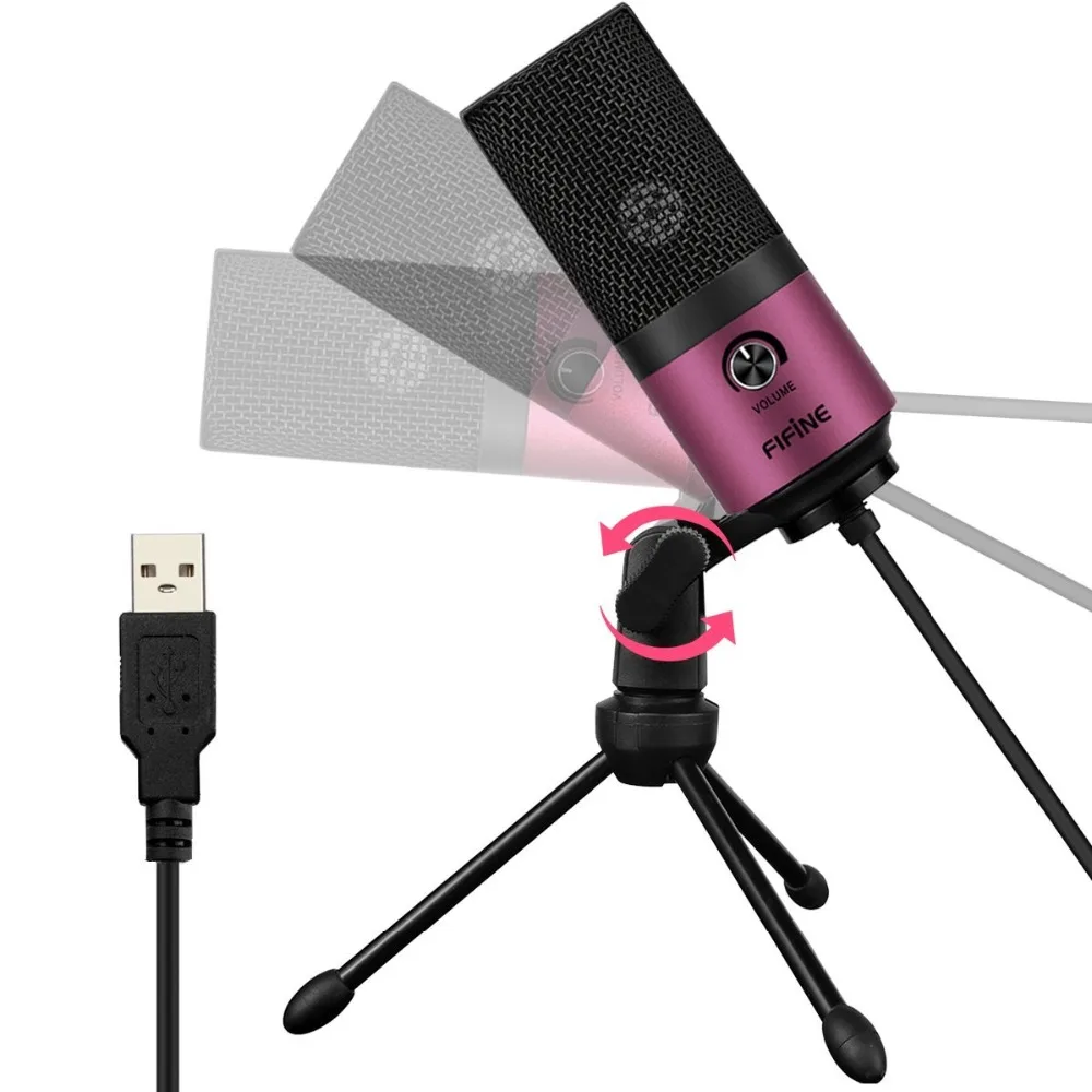 Microphone à condensateur USB en métal