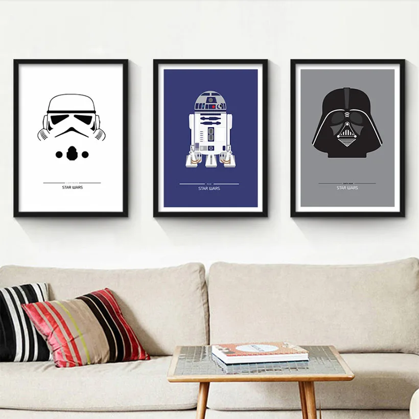 Star Wars Movie Prints and Posters Kids Boys Bedroom Paintings Decoration Pictures Nordic Printed Wall Art Painting on Canvas 2